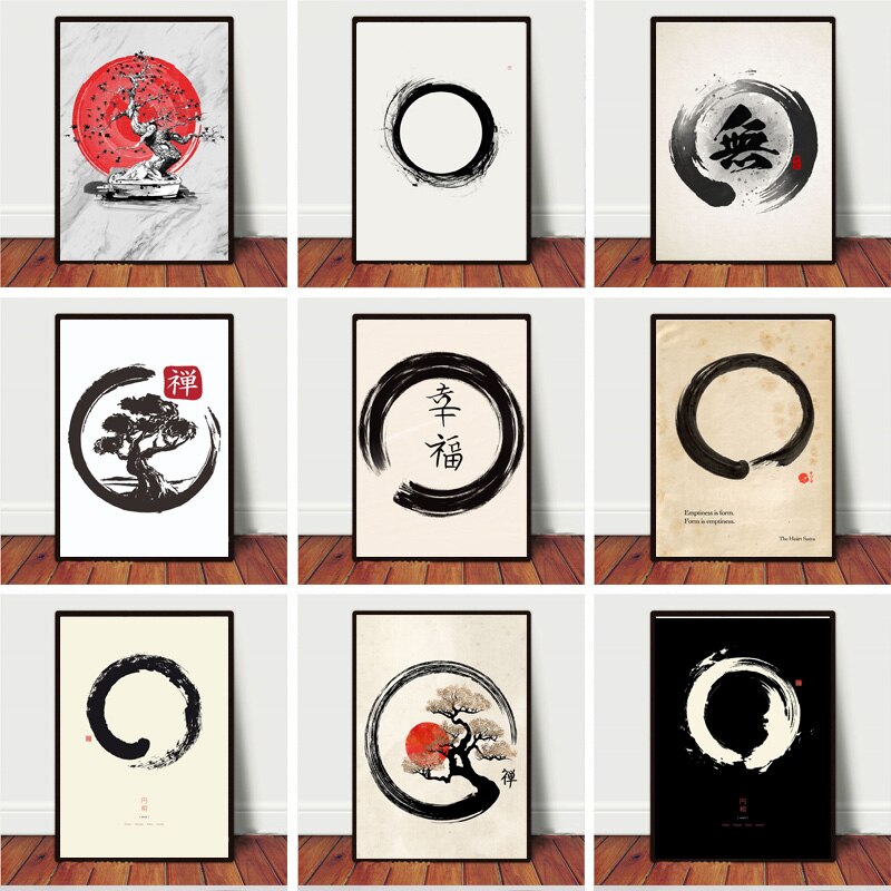 Home Decor Zen Style - Zen Enso Daire Japon Tarzı Sanat