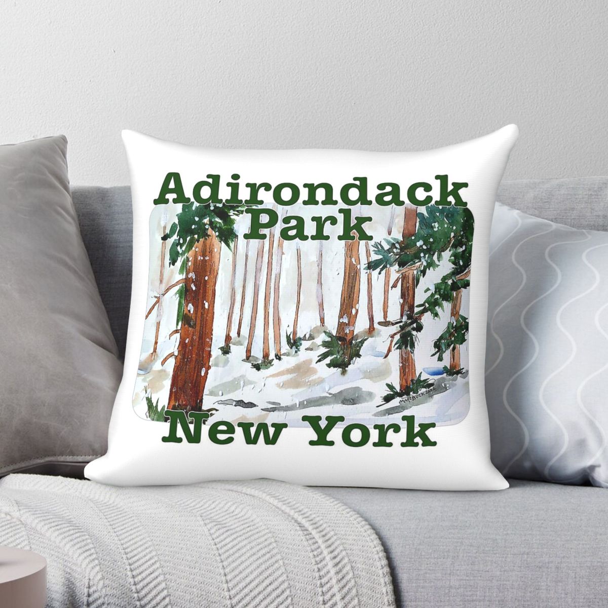 Home Decor New York - Adirondack Park New York Yastık Kılıfı