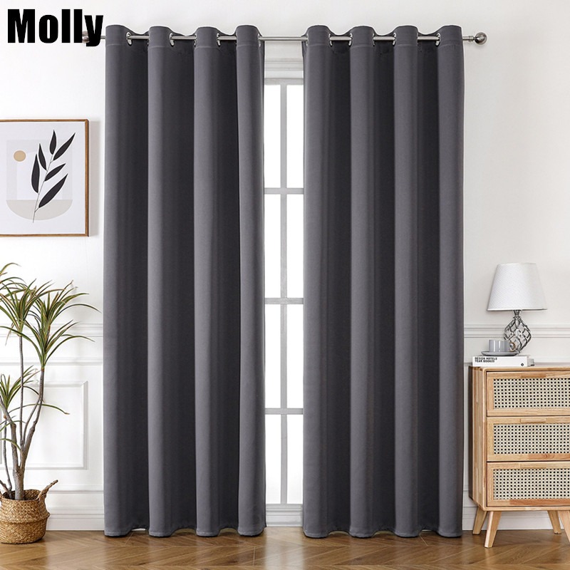 Home Decor Curtain - Tek Parça Işık Engelleyici Düz Renk