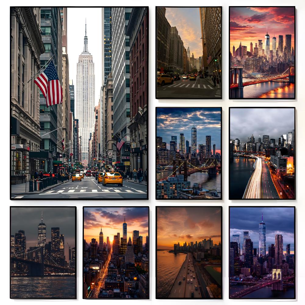 Home Decor New York - Urban Skyline New York Manhattan Skyline