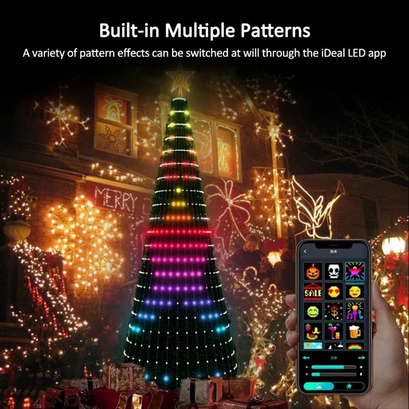 Home Decor Light - Noel Yıldızı Ağaç Işıkları RGB LED,