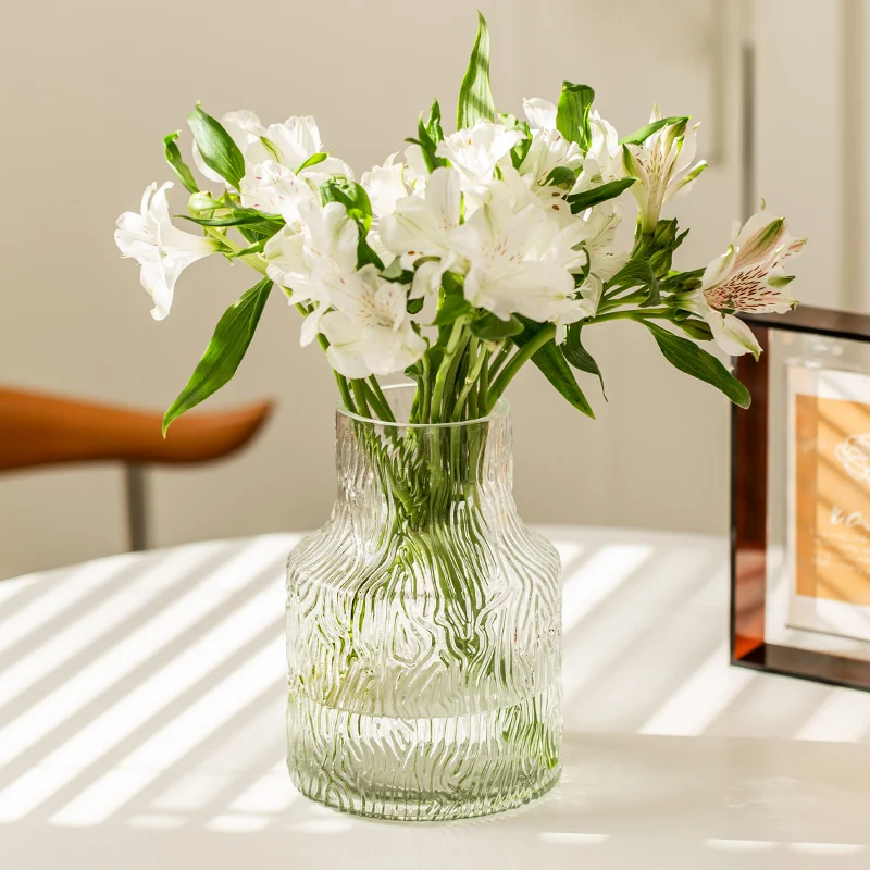 Glass Vase Nordic - Oturma Odası Çiçek Vazosu İskandinav Lüks