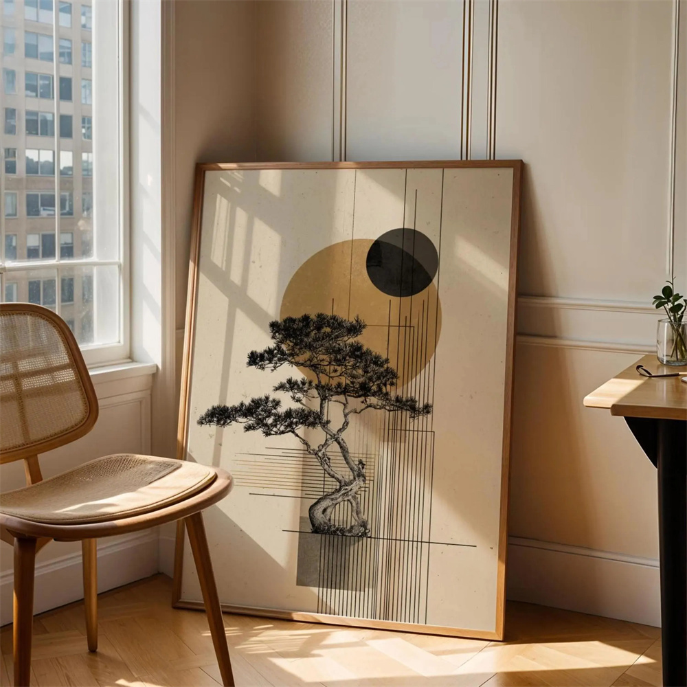 Home Decor Vietnam - 1 adet Japon Bonsai Duvar Sanatı