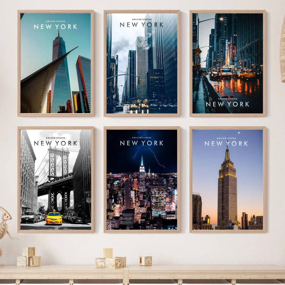 Home Decor New York - New York Şehir Manzarası Kağıt Poster