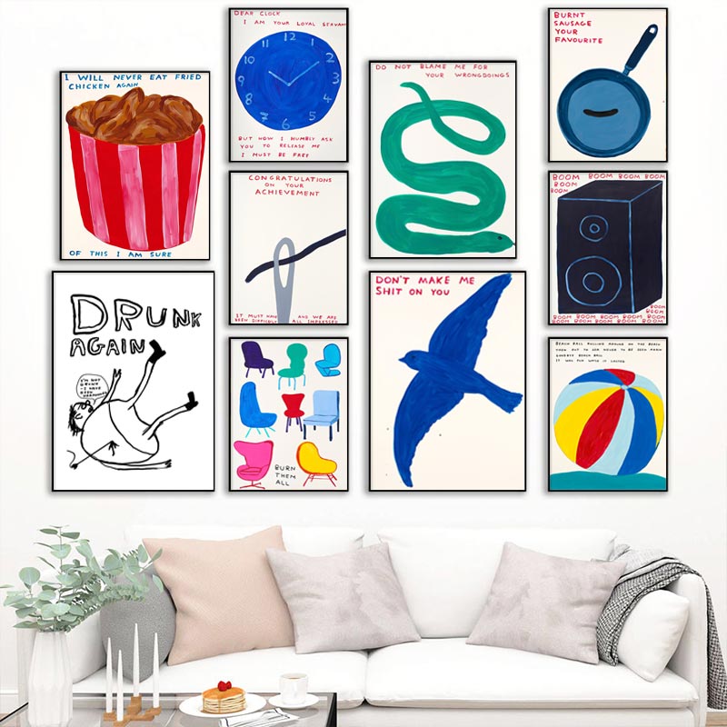 Home Decor Vietnam - David Shrigley Posterler Esprili Gerçeküstü Duvar