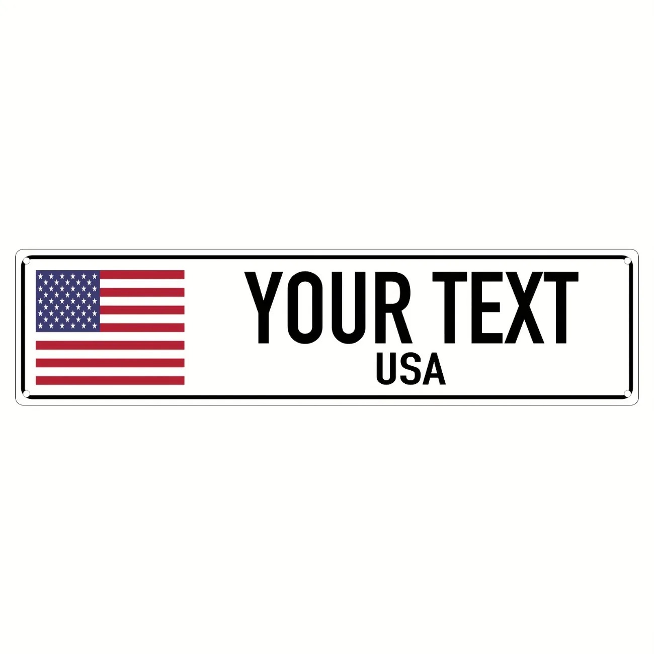 Home Decor Interior - Özelleştirilebilir Amerikan Bayrağı Tarzı Metal Dekorasyon