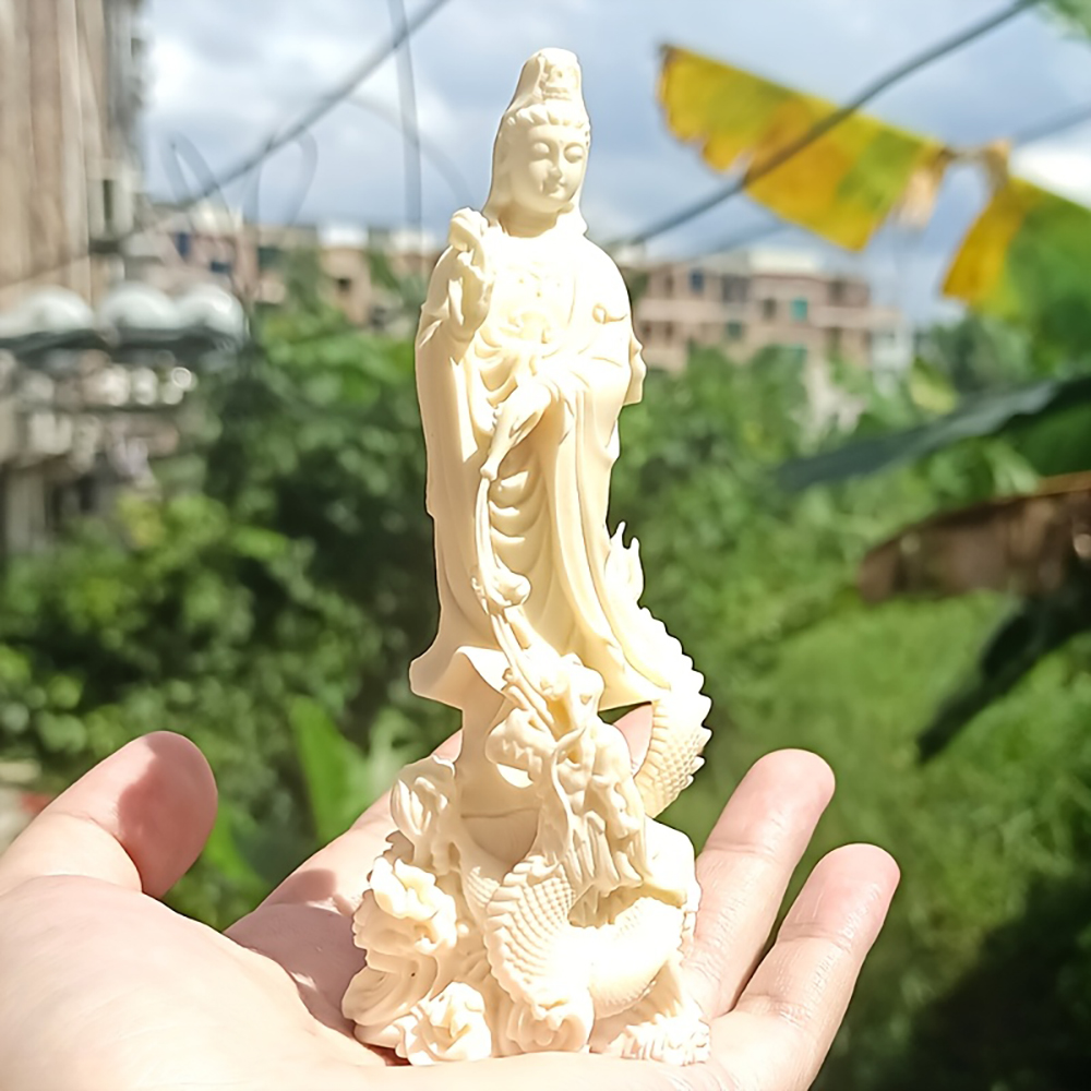 Home Decor Zen Style - Reçine Guanyin Buda Heykeli Noel Yeni