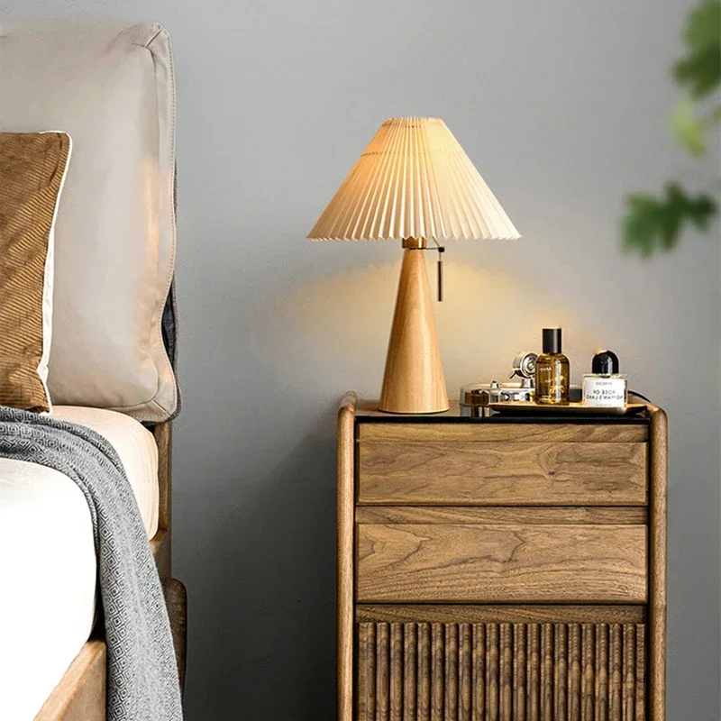 Home Decor Light - Retro Pileli Masa Lambası İskandinav Masif