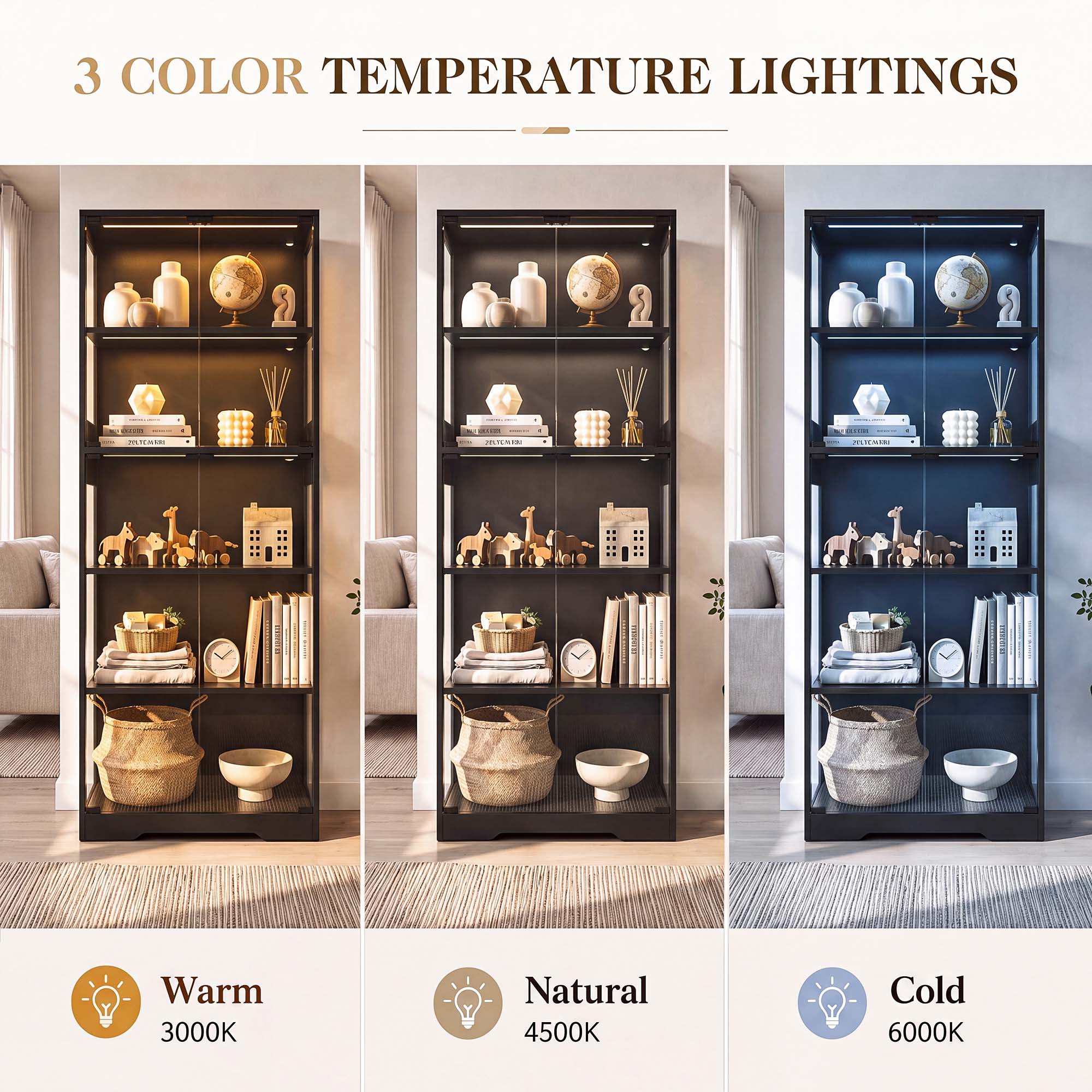 TCGBKAF 5 Katmanlı Cam Kapılı  - Home Decor Light incelemesi ve fiyatı