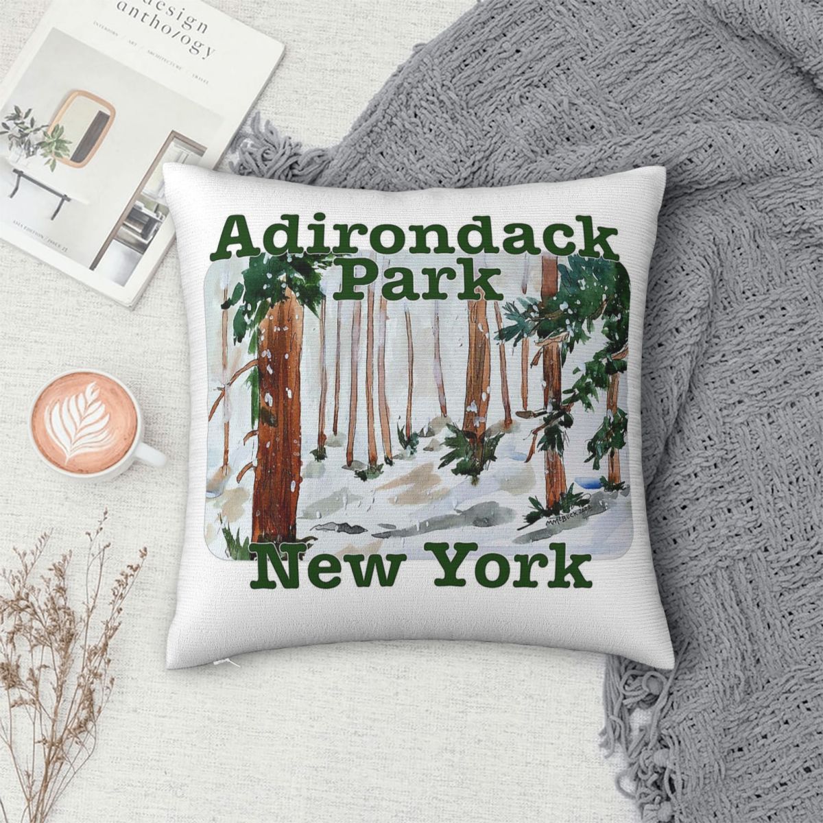 Adirondack Park New York Yastı - Home Decor New York incelemesi ve fiyatı