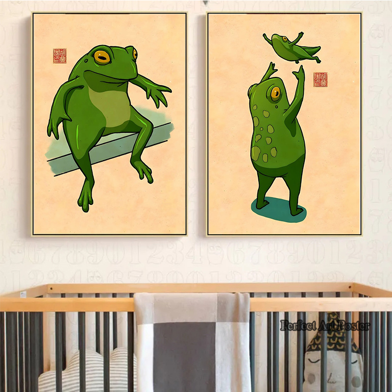 Komik Sevimli Kurbağalar Meme  - Home Decor Vietnam incelemesi ve fiyatı
