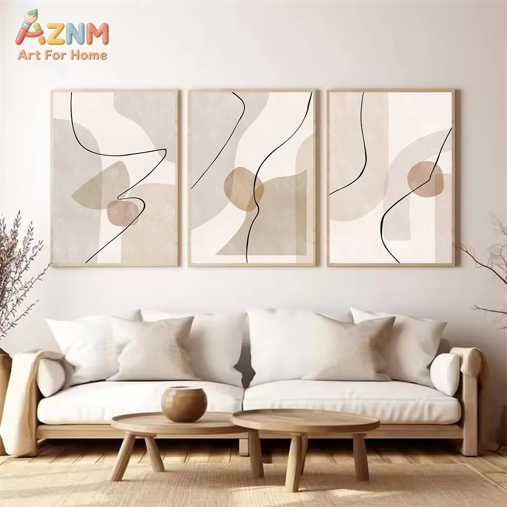 Soyut Bej Geometri Çizgi Duvar - Home Decor Interior incelemesi ve fiyatı