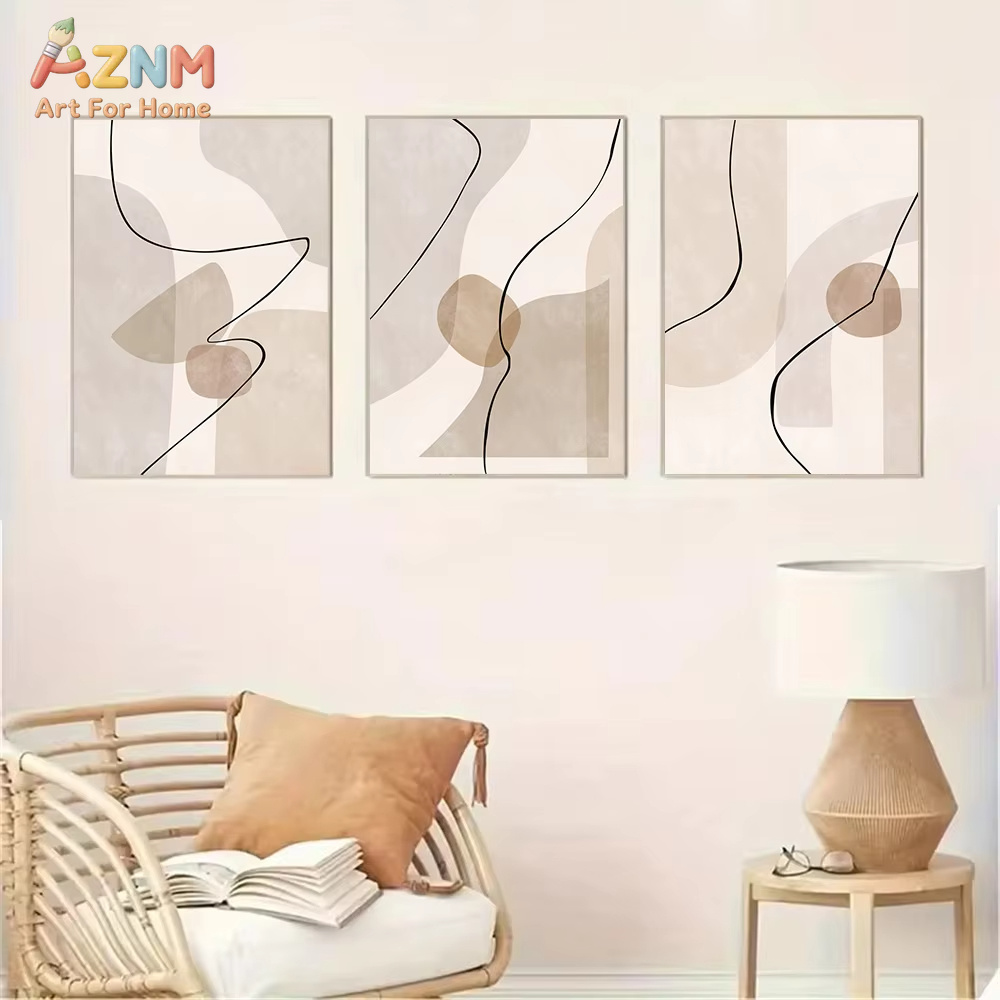 Soyut Bej Geometri Çizgi Duvar - Home Decor Interior incelemesi ve fiyatı