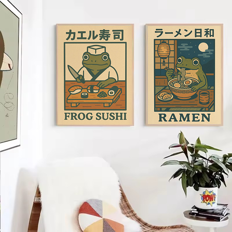 Japon Retro Komik Kurbağa Eriş - Home Decor Vietnam incelemesi ve fiyatı