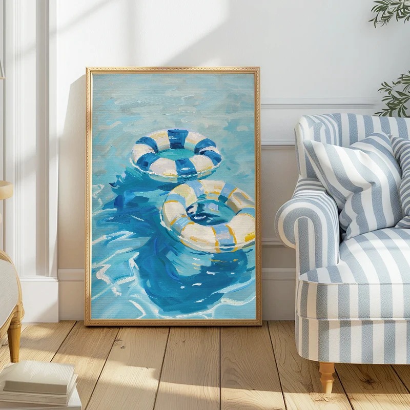 Mavi Kıyı Sahili Yelkenli Orta - Home Decor Interior incelemesi ve fiyatı