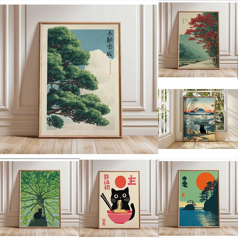 Retro Japon Ormanı ve Koi Balı - Home Decor Vietnam incelemesi ve fiyatı