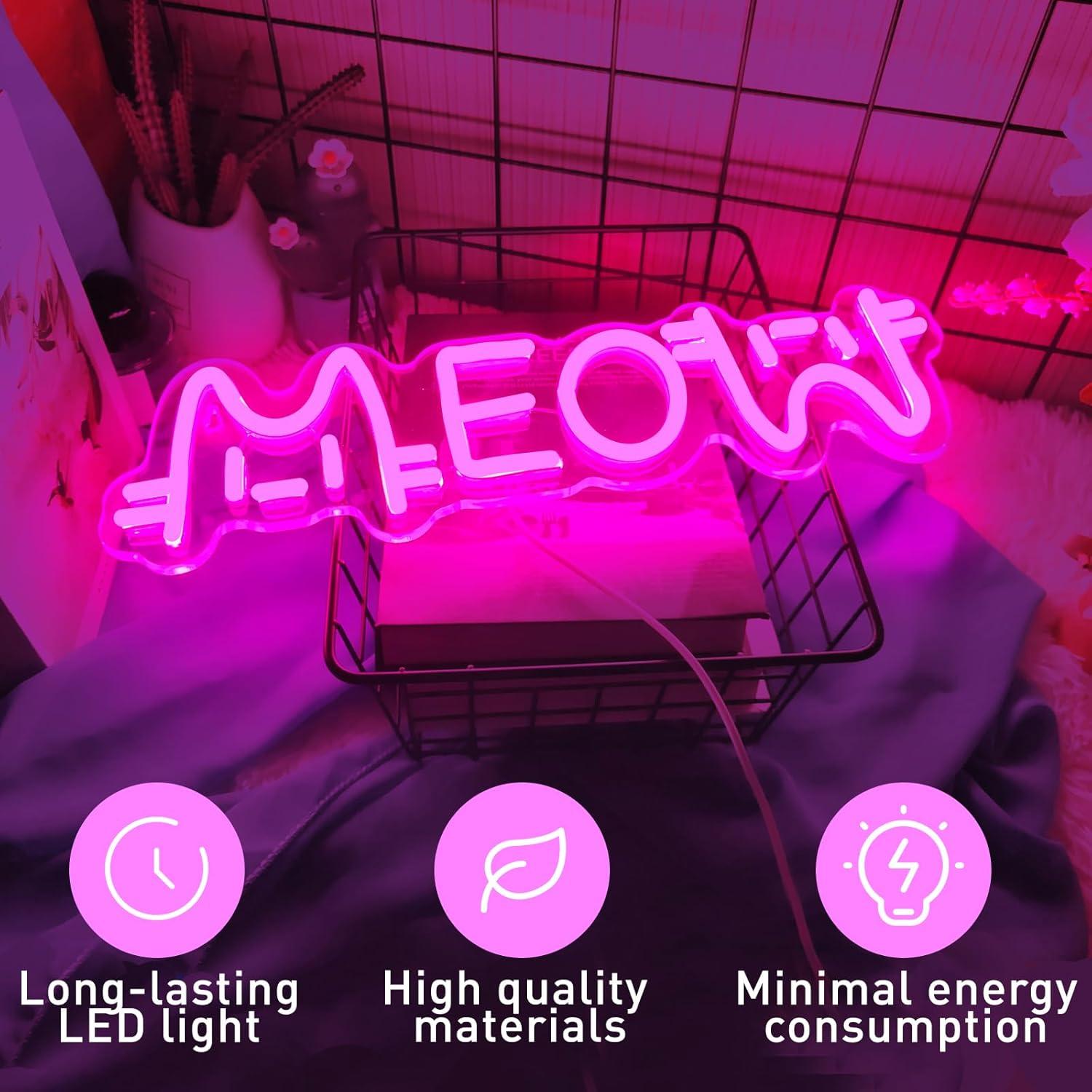 Miyav Neon Tabela Kedi USB Güç - Home Decor Light incelemesi ve fiyatı