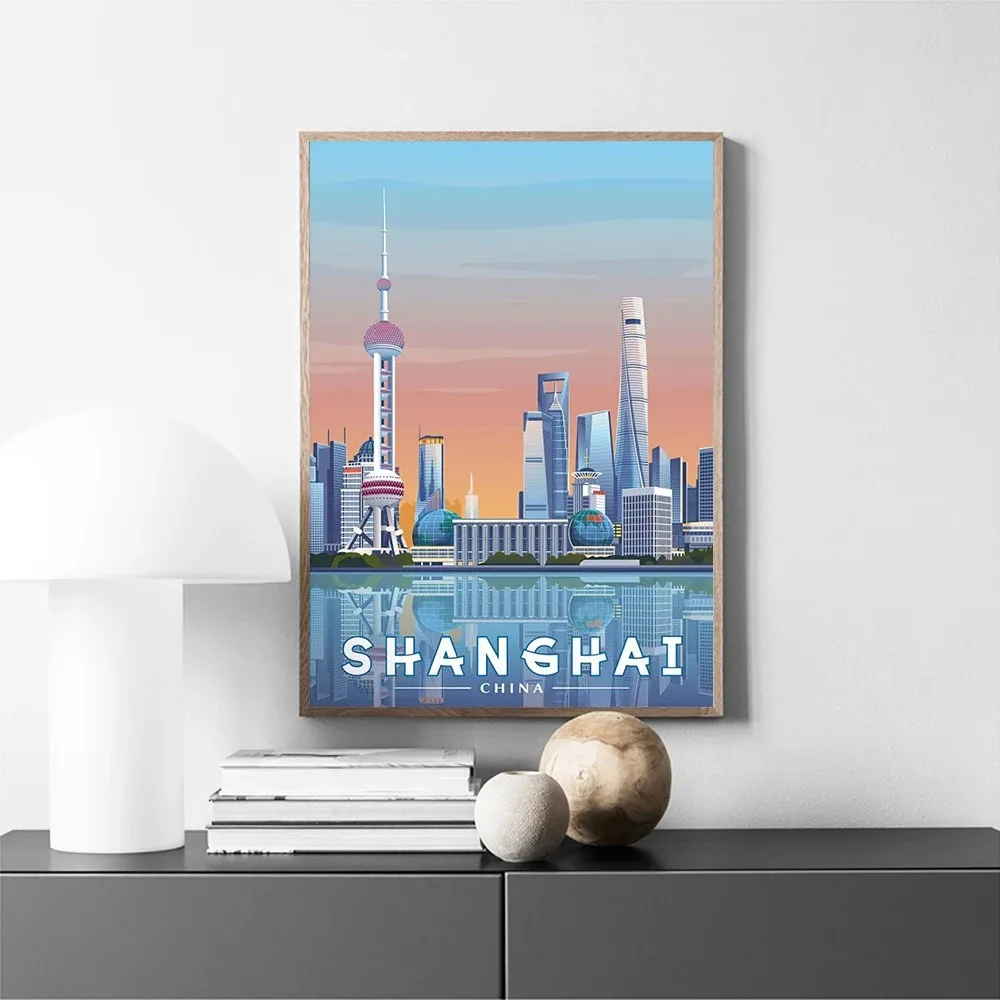 Turist Şehirler Manzara Şangay - Home Decor Vietnam incelemesi ve fiyatı