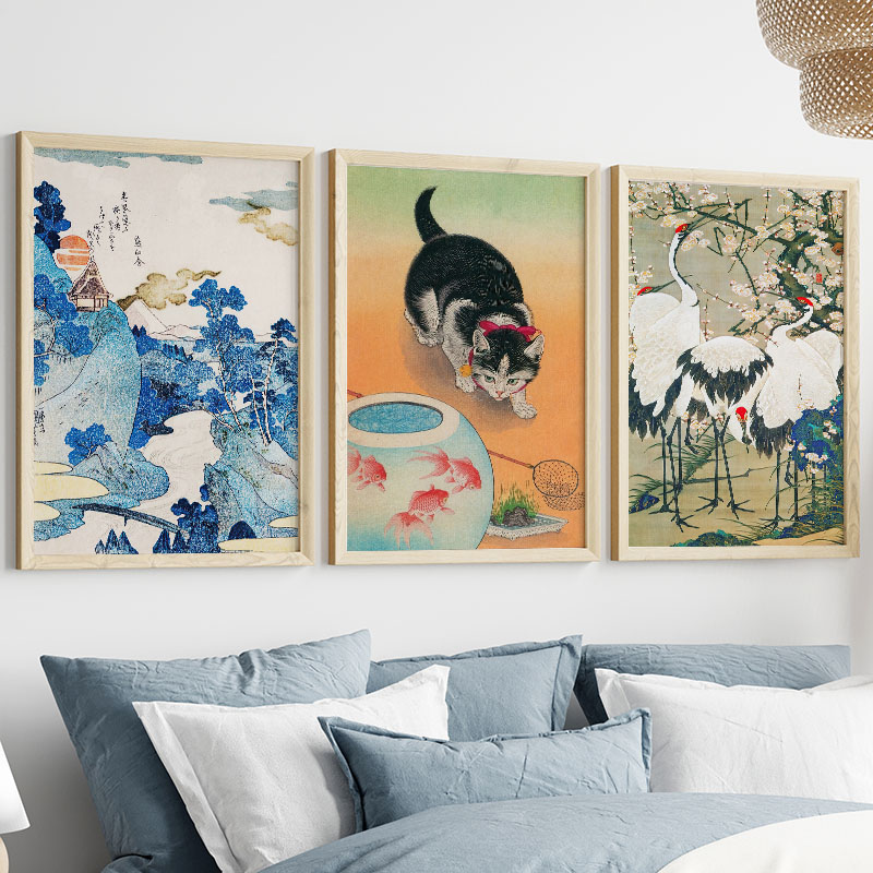 Japon Katsushika Hokusai tuval - Home Decor Interior incelemesi ve fiyatı