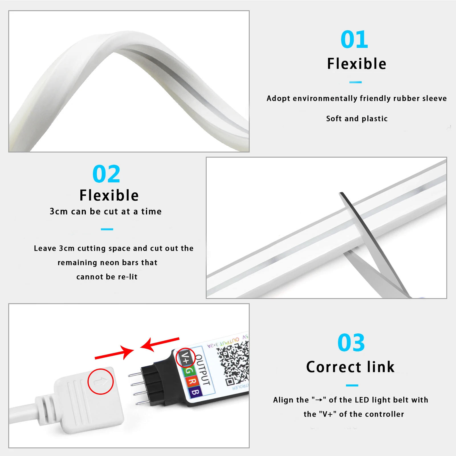 1-5m RGB LED Neon Şerit Işık 5 - Home Decor Light incelemesi ve fiyatı