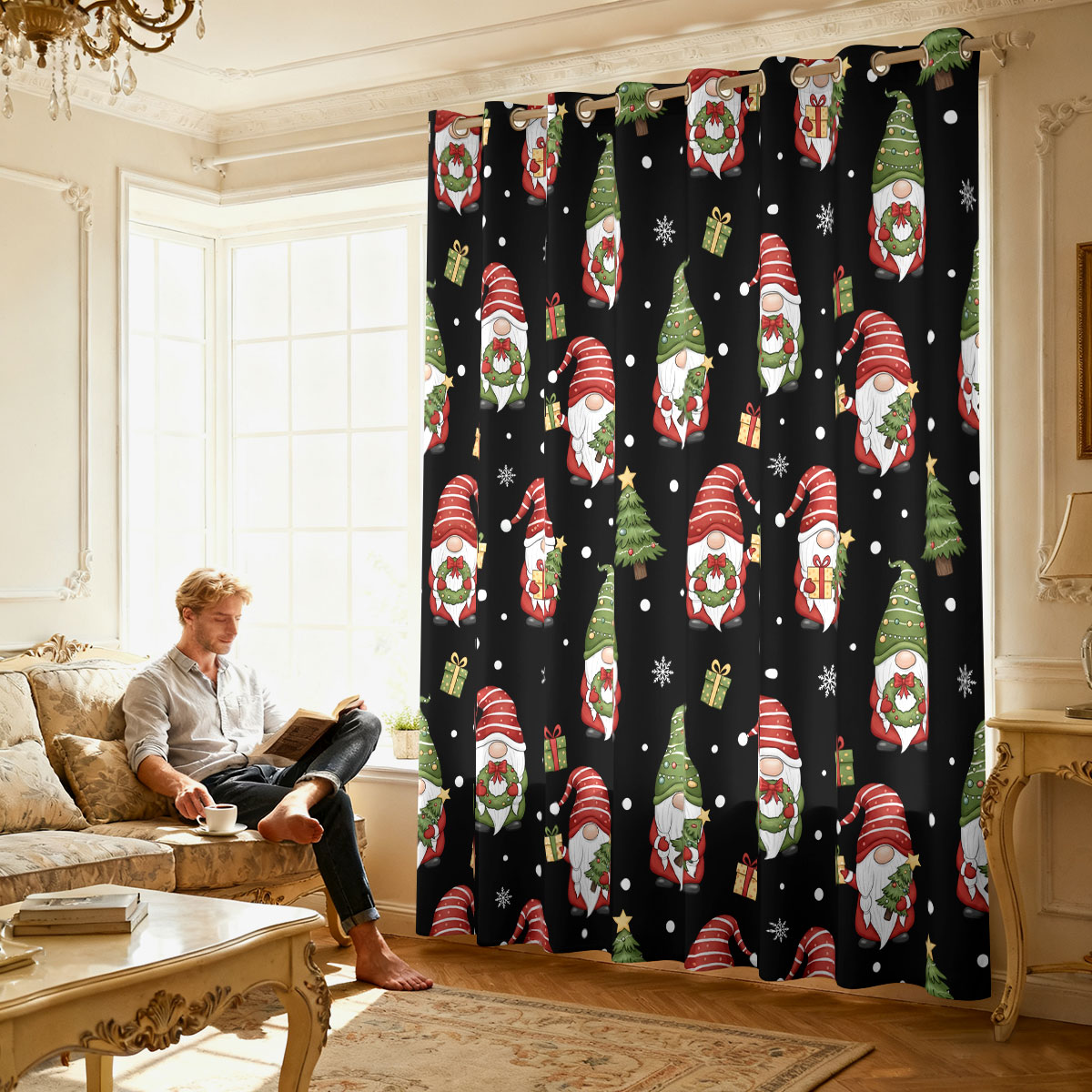 Noel Cüce Noel Ağacı Hediye Ba - Home Decor Curtain incelemesi ve fiyatı