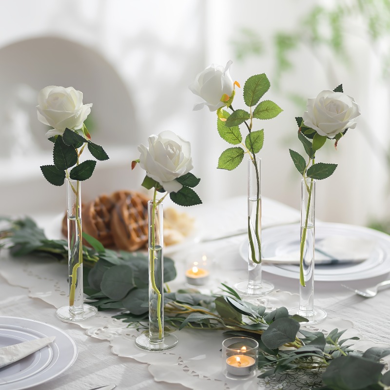 4 Adet İnce Düz Akrilik Vazola - Glass Vase Nordic incelemesi ve fiyatı