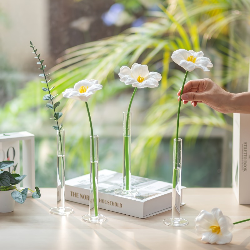 4 Adet İnce Düz Akrilik Vazola - Glass Vase Nordic incelemesi ve fiyatı