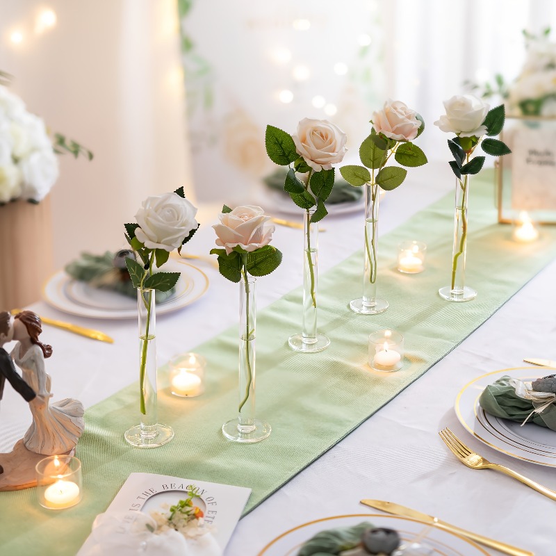4 Adet İnce Düz Akrilik Vazola - Glass Vase Nordic incelemesi ve fiyatı